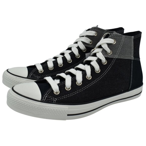 Converse Other - Converse Mens 12 Chuck Taylor All Star Black Grey Patchwork High Top Sneakers